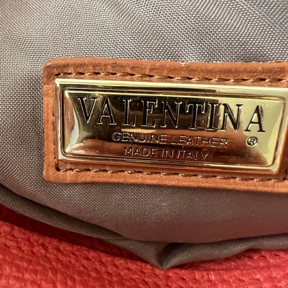 Valentina‎ multi strap leather handbag - Orange